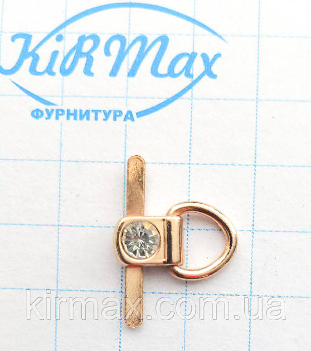 Краб-петля під шнурівку з каменем