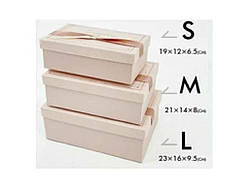 Коробка подарункова 23*16*10/21*14*8/19*12*7см Minimalism 3шт/наб R33294P ТМ STENSON