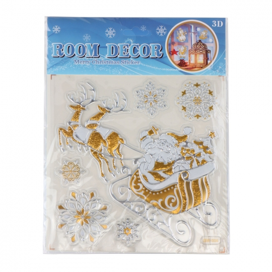 Наклейка новорічна 18х23 см 8816-012