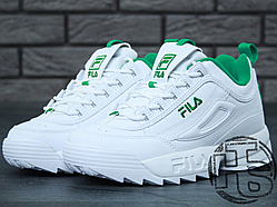 Жіночі кросівки Fila Disruptor II 2 Leather White/Green