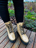 Жіночі черевики Dr. Martens Jadon Patent Beige Lacquer (с мехом) ALL02878 37, фото 3