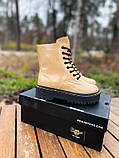 Черевики жіночі Dr. Martens Jadon Patent Beige Lacquer (з хутром) ALL02878 37, фото 4