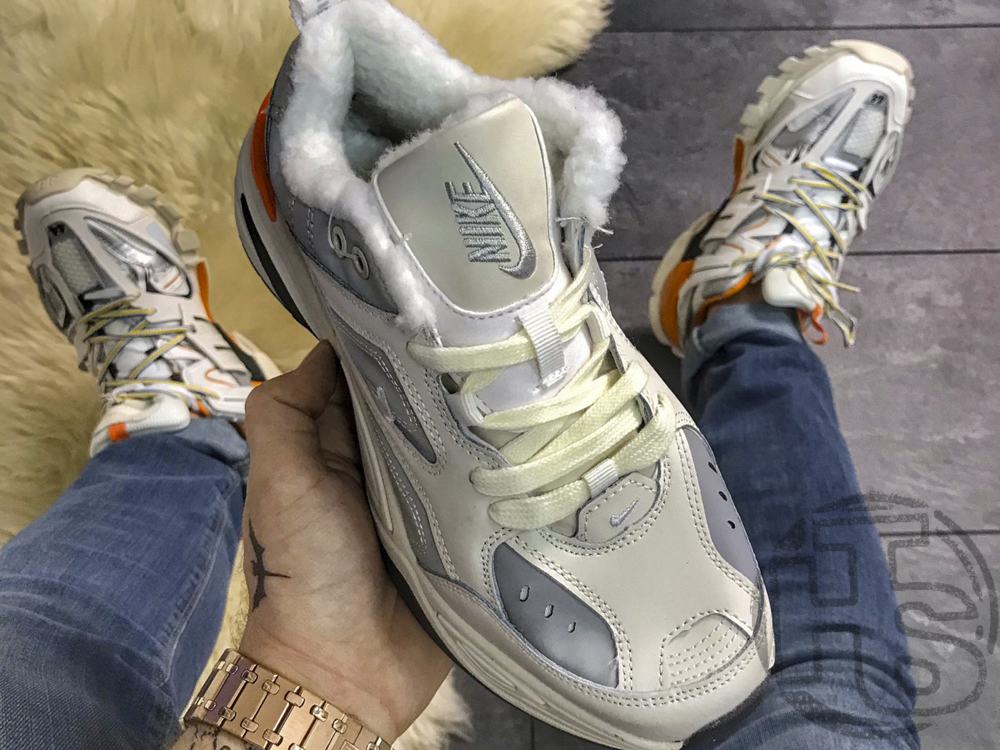 Жіночі кросівки Nike M2K Tekno Grey White Crimson (с мехом) AO3108-001, фото 1