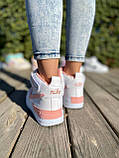 Жіночі кросівки Nike Air Force Shadow High White Pink (с мехом) ALL05029, фото 4