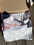 Жіночі кросівки Nike Air Force Shadow High White Pink (с мехом) ALL05029, фото 5