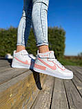 Жіночі кросівки Nike Air Force Shadow High White Pink (с мехом) ALL05029, фото 6