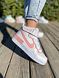 Жіночі кросівки Nike Air Force Shadow High White Pink (с мехом) ALL05029, фото 10