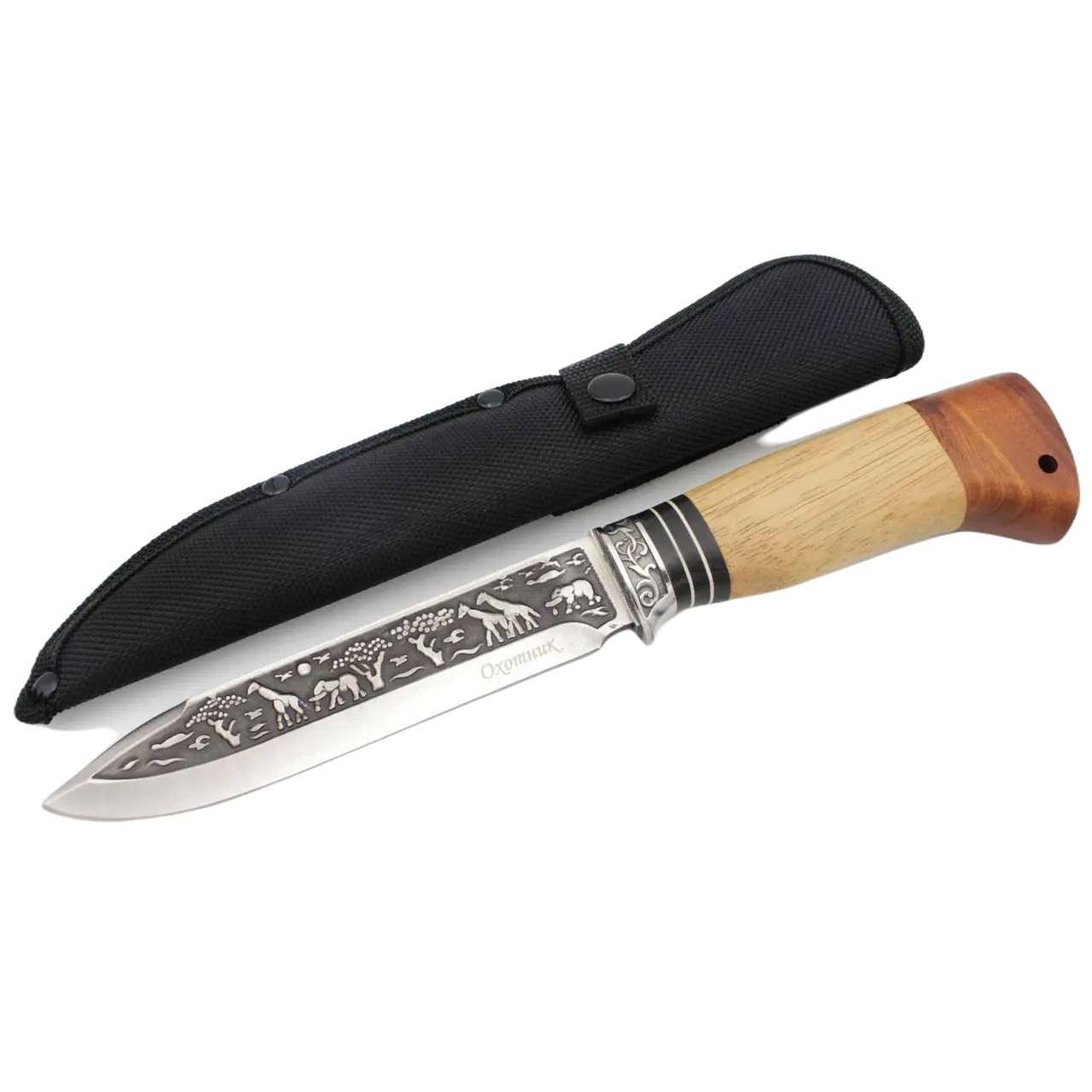 Мисливський ніж "Мисливець" A848 з Чохлом 28см Brown (7_01173)