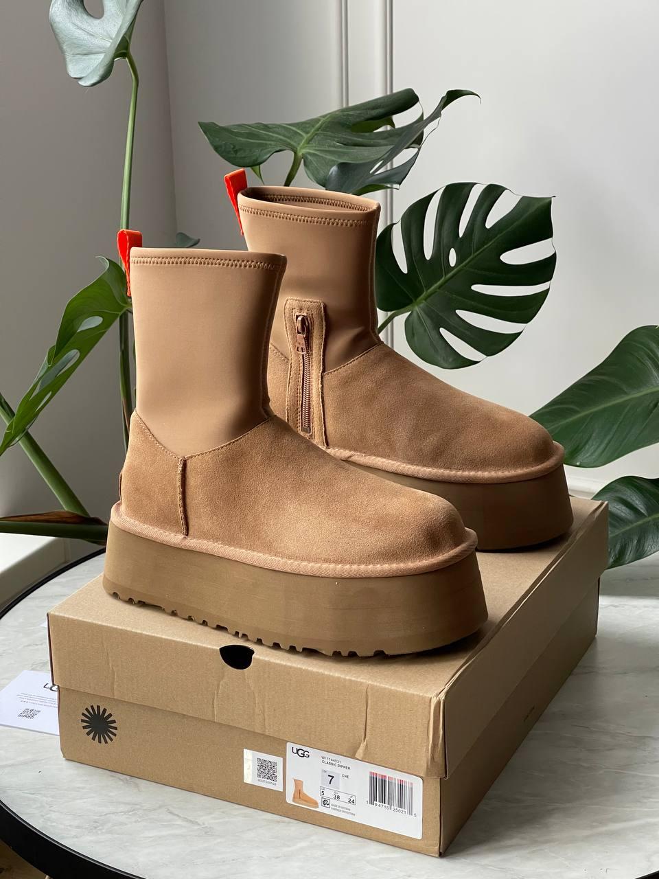 Угги жіночі UGG Classic Dipper Boot Chestnut 1144031-CHE, фото 1