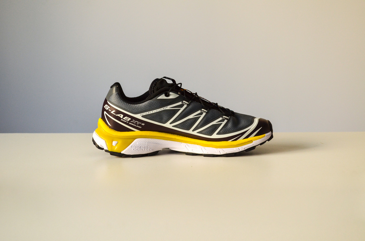 Кросівки чоловічі Salomon XT-6 Advanced Grey Black Yellow L41086400, фото 1