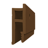 Профіль ПВХ для натяжної стелі 2.5 м,стіновий полегшений перфорований коричневий