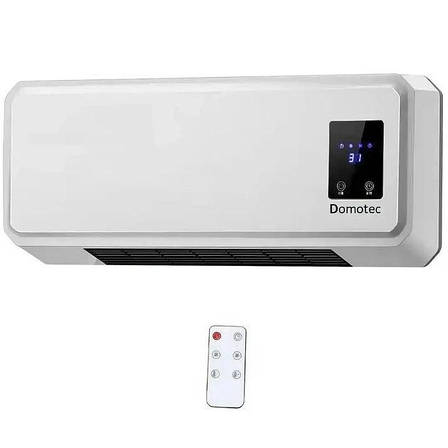 Тепловентилятор обігрівач Domotec MS 5962 настінний керамічний обігрівач 2 режими роботи Білий 2000 Вт, фото 3