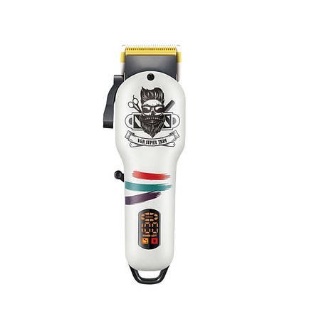Тример для бороди і волосся VGRHP-V-699B акумуляторний USB зарядка білий, фото 1
