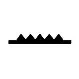 Тактильна гумова стрічка 31х5 мм чорна (8649), фото 4