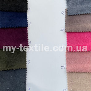 Тканина Велюр двосторонній щільний плюшевий 180 см 270 г/м2 Рулон від 23 кг в 1 кг ~ 1,5 м