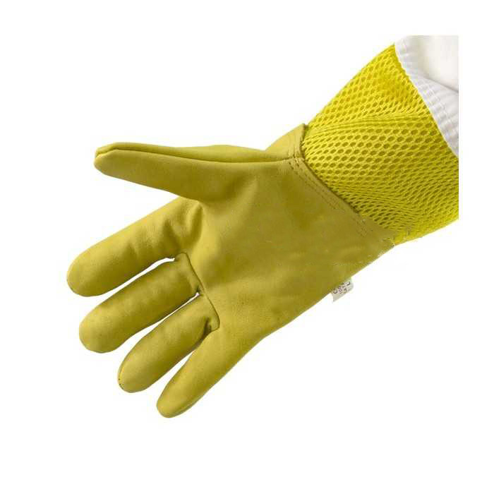 Рукавички бджоляра шкіряні з нарукавниками, вентиляцією, розмір L