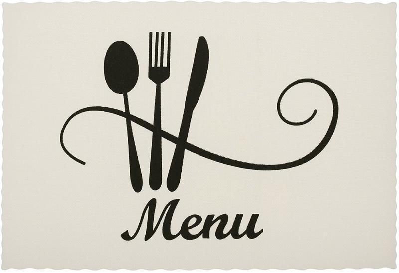 Набір 12 сервірувальних килимків Doily Menu 30х45см, плейсмат (подтарельники), молочний, фото 1