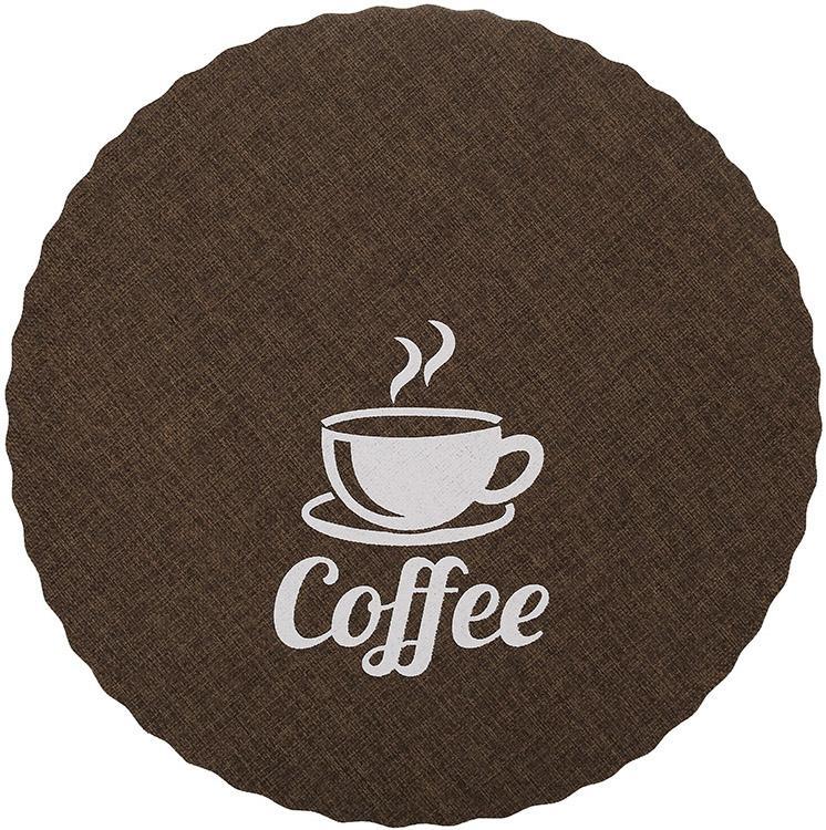 Набір 12 сервірувальних килимків Doily Coffee Ø38см, плейсмат (подтарельники), коричневий, фото 1