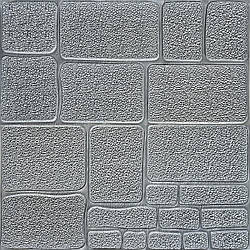 Самоклеюча декоративна 3D панель Камінь срібло 700х700х6мм (153) SW-00000187