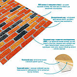 Самоклеюча 3D панель під бежево-коричневу катеринославську цеглу 20000x700x3мм SW-00002570-, фото 3