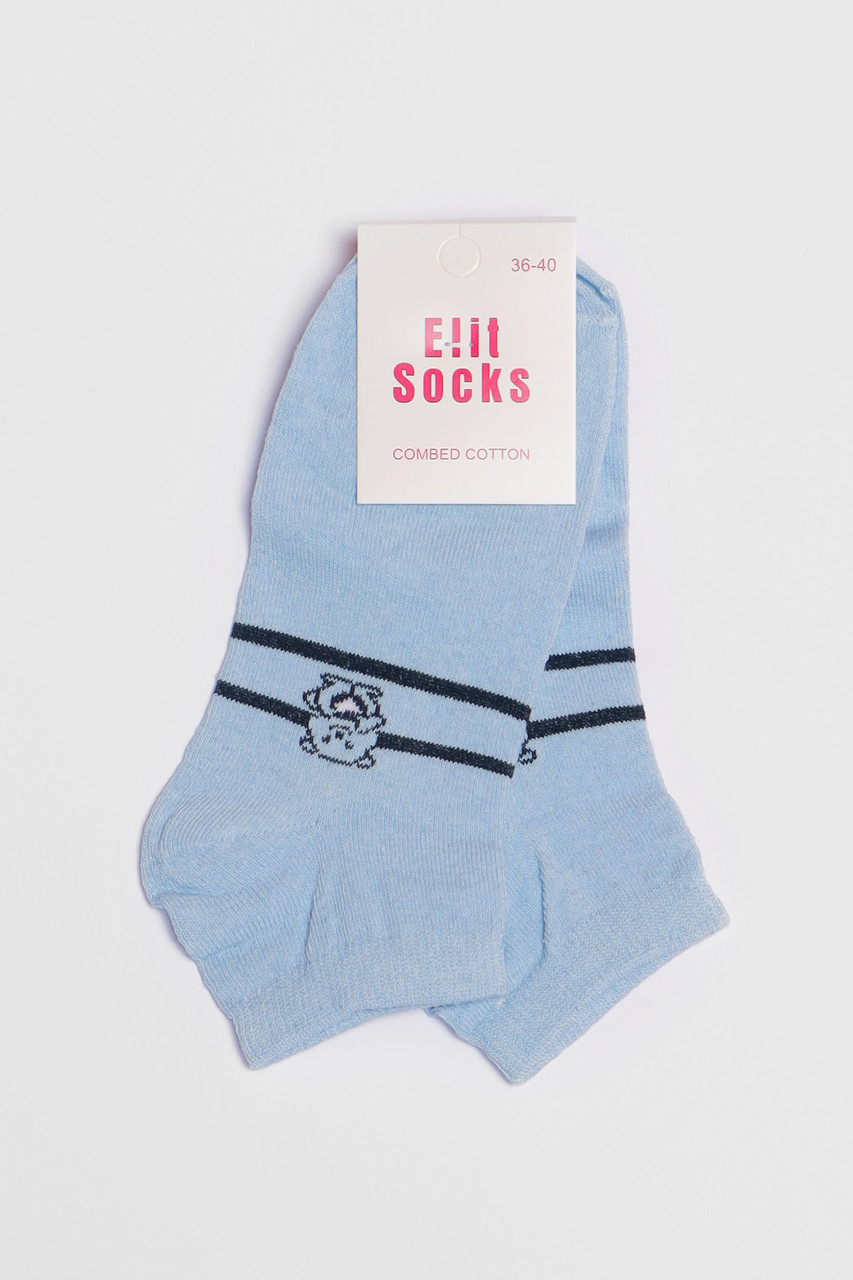 Шкарпетки підліткові блакитного кольору з малюнком р.36-40 191569S, фото 1
