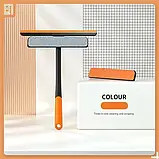 🧡Багатофункціональна щітка скребок для чищення вікон 3 в 1 Щітка для миття вікон, фото 3