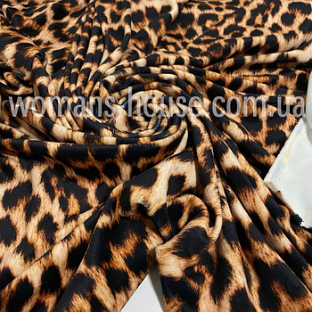 Тканина велюр Плюш (спорт) принт друкований Леопард