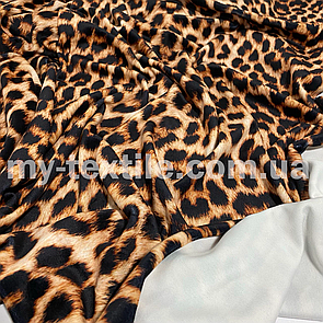 Велюр спорт друкований принт Леопард