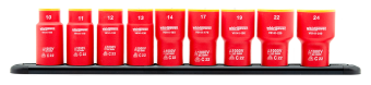 Whirlpower Набір головок 1/2" 9од. 10-24мм діелектричних на планці