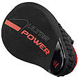 Лапи боксерські PowerPlay 3044 Pro Carbon Ultra Series Чорно-Червоні PU [пара], фото 6