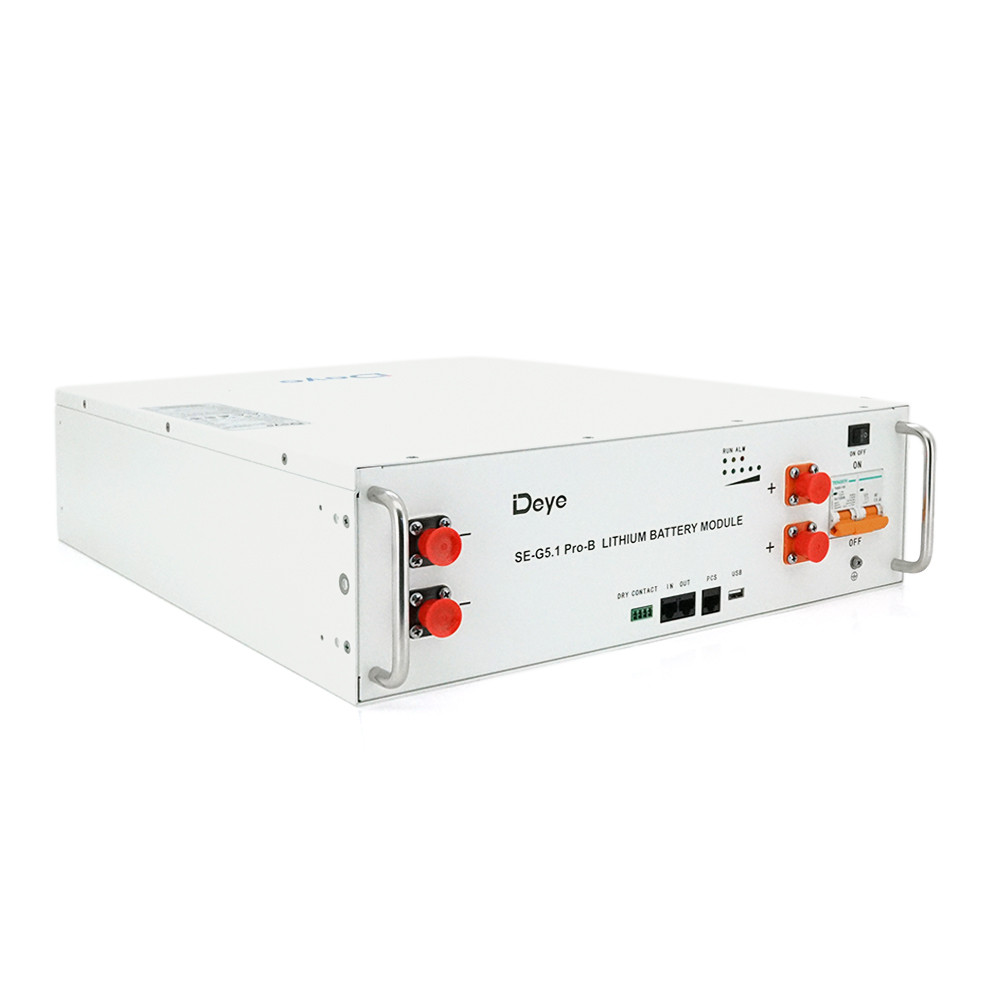 Акумуляторна батарея Deye LiFePO4 SE-G5.1 Pro-B 51,2V 100AH, 5,12kW BMS50A@16S до 32 parallel CAN/RS485,