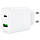 Мережевий зарядний пристрій ACEFAST A25 PD20W (USB-C+USB-A) dual port charger White, фото 4