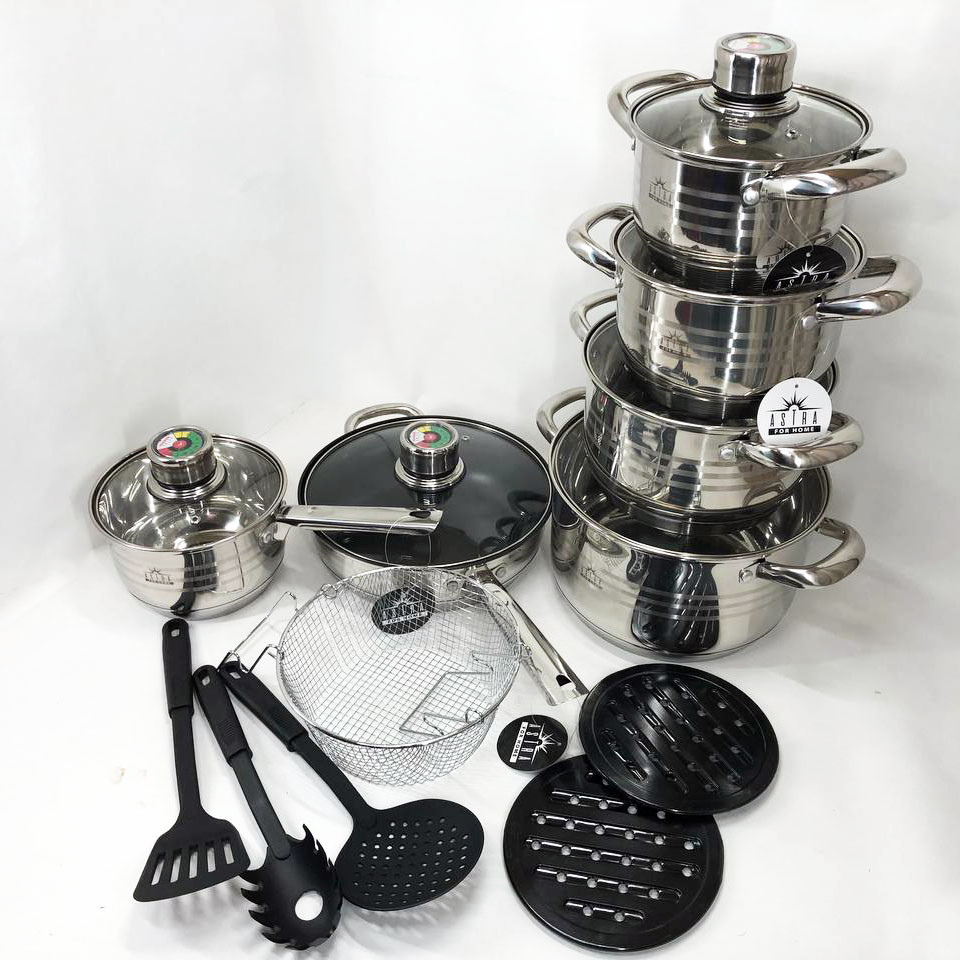 Кастрюли с крышками 18 предметов ASTRA A-2618, Новейший набор TE-502 ...