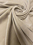 Бавовняний Велюр бежевий, фото 3