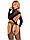 Еротична Бодістокінг Leg Avenue Bodystocking with cutout teddy Чорний One Size ( SX1087 ), фото 2