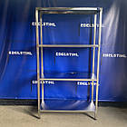 Стелаж виробничий з нержавіючої сталі на 4 полиць, глибина 400, для ресторана пекарні магазина, фото 3