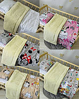 Дитяча тепла ковдра з подушкою на овчині (110х140 см)