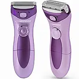 Бритва жіноча на батарейках зручної анатомічної форми Esperanza EBG003V Violet, фото 2