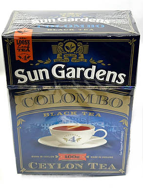 Чай "Sun Gardens" чорний + зелений colombo mix 90 г, фото 3