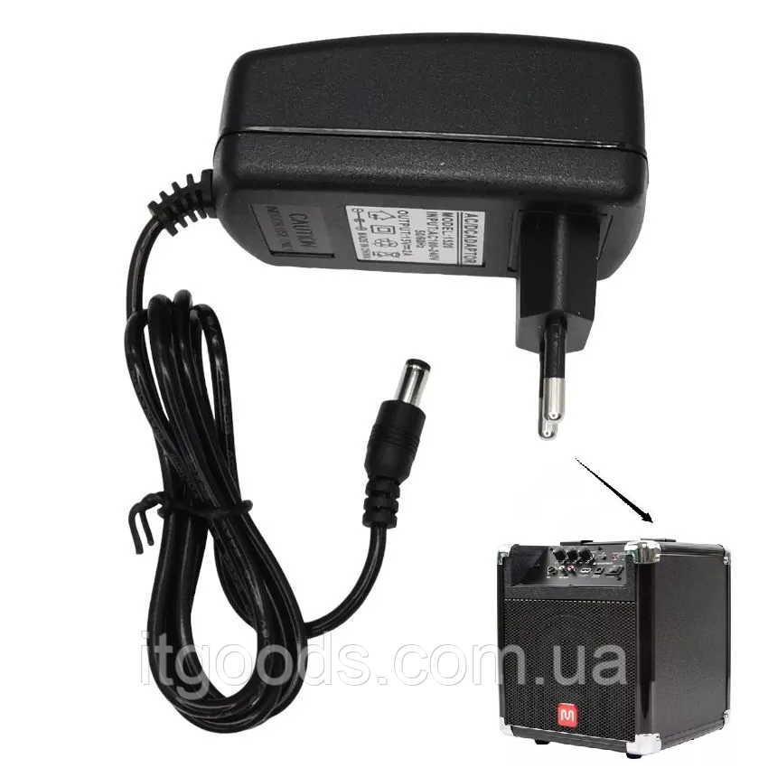 Зарядний пристрій 15V 5.5x2.5 для міні бездротової колонки Mini Wireless Party Speaker / Flowbee DV-151A