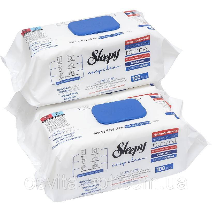 Вологі серветки для прибирання Easy Clean Bleach 100шт. клапан