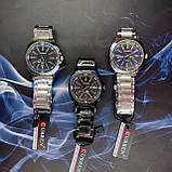 Діловий годинник з браслетом з нержавіючої сталі Curren 8455 All Black, фото 3