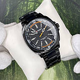 Діловий годинник з браслетом з нержавіючої сталі Curren 8455 All Black, фото 6