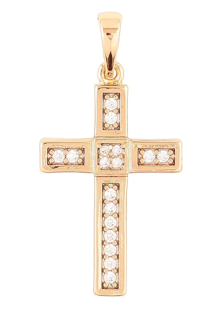 Кулон Xuping Позолота 18K "Хрест з цирконієм» для ланцюжка до 6мм