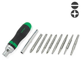 Тріскачкова викрутка-бітотримач 1/4" TOPTUL 19-в-1 GAAR1002