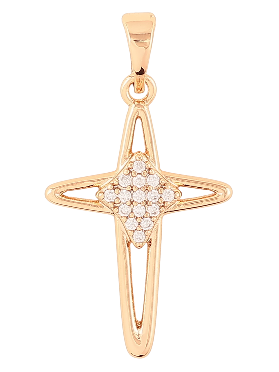 Кулон Xuping Позолота 18K "Хрест з цирконієм» для ланцюжка до 5мм