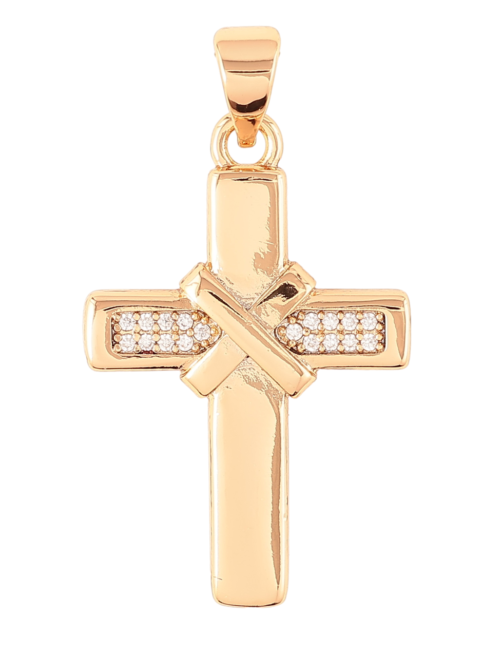 Кулон Xuping Позолота 18K "Хрест з цирконієм» для ланцюжка до 7мм