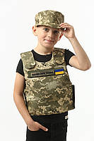Детский игровой костюм бронежилет унисекс 5-7 лет с кепкой-мазепинкой