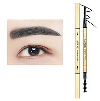 Карандаш для бровей со щеточкой 11381 оттенок 01 черный picnic