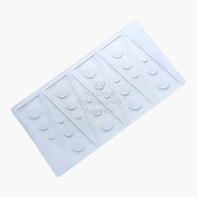 Силіконовий текстурний мат — Трикутники з кружечками, 8 комірок (10*3,5 см)